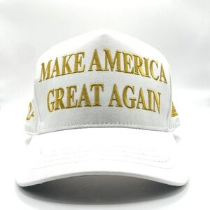 Donald Trump Official Califame Campaign White Gold Make America Great MAGA Hat